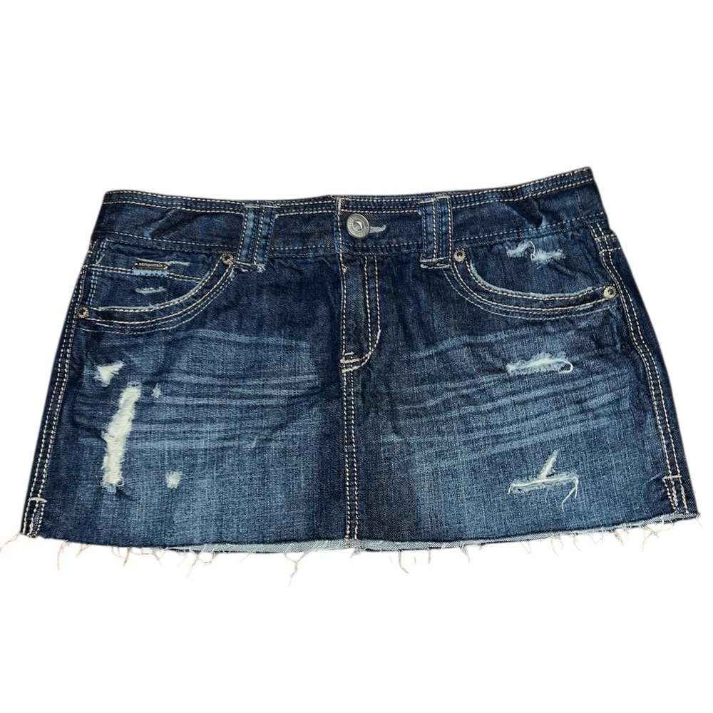 Aeropostale Y2K micro mini Jean skirt denim size 11/12 2000s preppy grunge emo